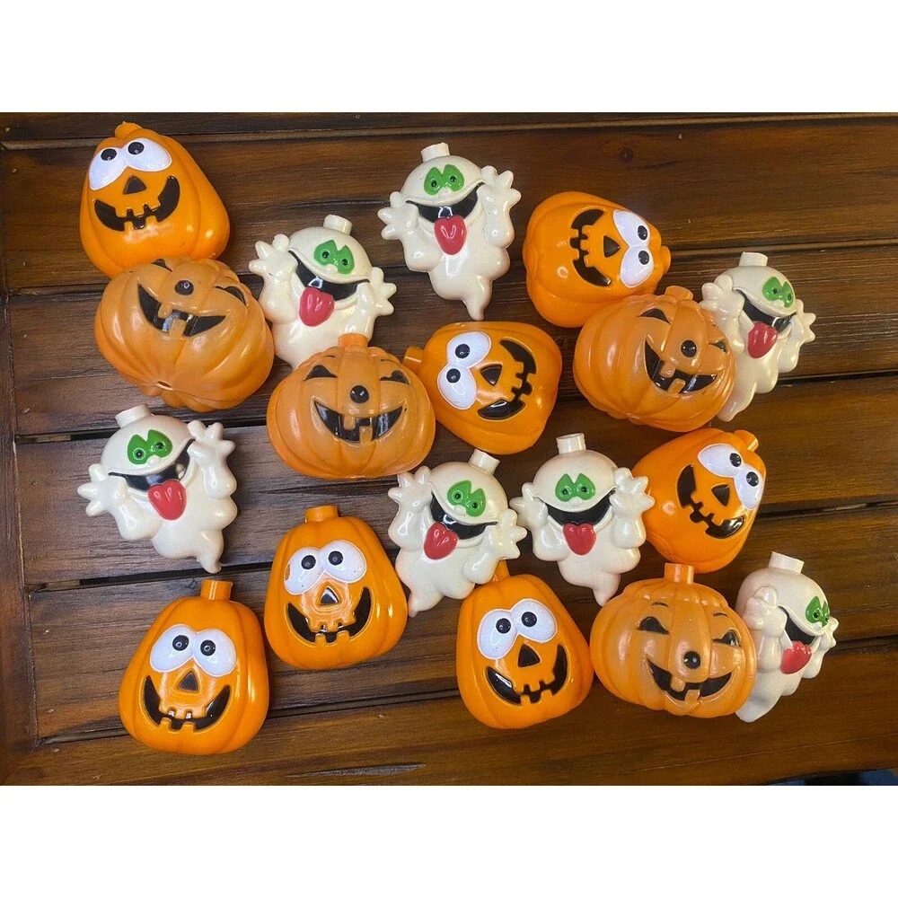 19 Halloween Blow Mold Light Strand Covers Silly Ghost 2 Styles Of Pumpkins